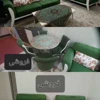 مبل هفت نفره به همراه ناهار خوری چهار نفره در حد