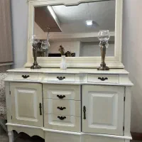 آیینه کنسول و شمعدان برنز