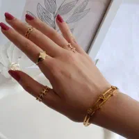بنگل(دستبند النگویی) استیل و رنگ ثابت|زیورآلات و اکسسوری|تهران, خانی‌آباد|دیوار