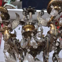 اشیا برنجی . وزن حدودا ۱۳۰ کیلو|لوستر و چراغ آویز|گرگان, |دیوار