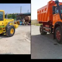 لودر و کمپرسی خاک ماسه نخودی مل مخلوط اجر قلوه سنگ