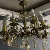 لوستر برنجی ده شعله