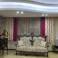 پرده کتان گلدار آلبالویی دو متری|پرده، رانر، رومیزی|تهران, مرزداران|دیوار