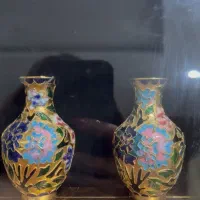 کوزه مینا کاری کار دست قدیمی مال ۵۰ سال پیش