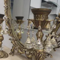 آینه و شمعدان و کنسول برنز آنتیک|آینه|میانه, |دیوار