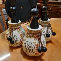 لوستر ۳ شاخه آنتیک چینی سرامیک قدیمی