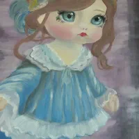 نقاشی رنگ و روغن دختر