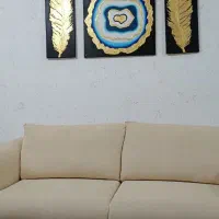 تابلو سه تیکه نوِ نو کار شده با ورق طلا