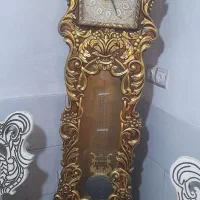 ساعت ایستاده چوبی طلایی