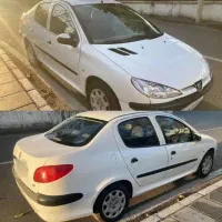 پژو ۲۰۶ sd v8 سفید مدل ۹۵ بیرنگ