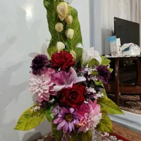 گلدان با گل مصنوعی|گل مصنوعی|مشهد, کوشش|دیوار