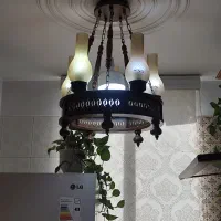 لوستر 5شاخ چوبی|لوستر و چراغ آویز|تهران, خلیج فارس|دیوار