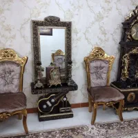 سرویس مبل استیل و آینه شمعدان و ساعت ایستاده|مبلمان خانگی و میز عسلی|فردیس, فردیس|دیوار