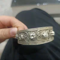 النگوقدیمی چنگال برنز عتیقه تایلند دسته استخوانی