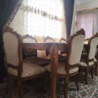 میز غذاخوری هشت نفره در حد نو|میز و صندلی غذاخوری|رباط‌کریم, رباط‌کریم|دیوار