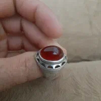 انگشتر نقره عقیق یمن  وقلم