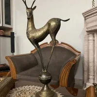 مجسمه گوزن برنزی|مجسمه، تندیس، ماکت|کرج, حاجی آباد|دیوار