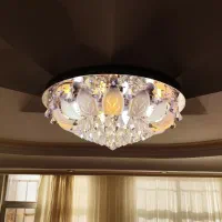 لوستر سقفی کریستالی کنترلی|لوستر و چراغ آویز|کرج, فاز ۳ گوهردشت|دیوار