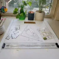 خط کش ریلی،شابلن و پازل مخصوص آزمون طراحی مهندسی