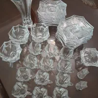 فنجان پیاله پیشدستی نمکدان گلدان کریستال بوهمیا