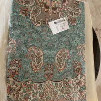 رومیری فیروزه ای الریشم ویسکوز سایز ۱۰۰*۱۰۰