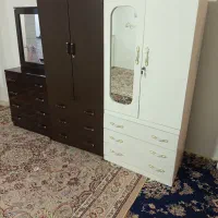 ست کمد و میز آرایش و کمد سفید مناسب جهیزیه