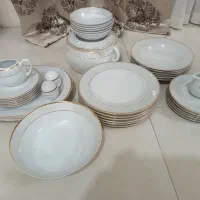 چینی 24 نفره دور طلا|ظروف سرو و پذیرایی|قم, آزادگان|دیوار