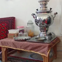 سماور استیل و میز سماور