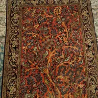 فرش دست بافت گل ابریشم