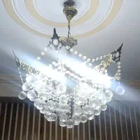 دو عدد لوستر شش شاخه برنجی