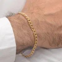 زنجیر طلا دستبند ۱۸ عیار مردانه.