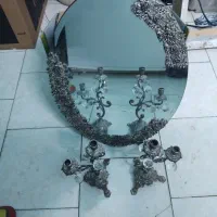 آینه و شمعدان قدیمی|آینه|مشکیندشت, |دیوار