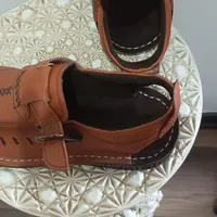 کفش چرم طبیعی  عسلی سایز۴۱/۴۲|کیف، کفش، کمربند|رشت, گلسار|دیوار
