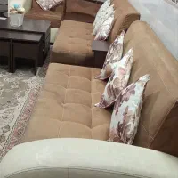 مبل ۷نفره مدل ال و میز مبل دارای بازی تخته سالم