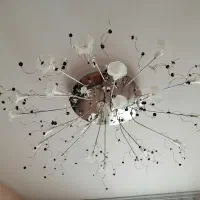 دو عدد لوستر سالم بزرگ و کوچک به همراه لامپ