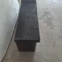 میز تلویزیون   دوتکه  شیشه ای  ترک   هایگلاس