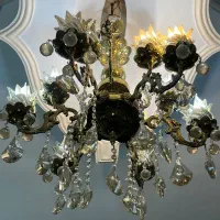 لوستر برنز اصل بسیار سنگین درحدنونو|لوستر و چراغ آویز|تهران, مسعودیه|دیوار