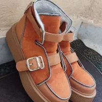 کفش نیم بوت خزدار نو