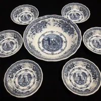 چینی قلم آبی آنتیک ژاپن|کلکسیون اشیاء عتیقه|رشت, حاجی آباد|دیوار