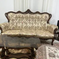 مبلمان سلطنتی ۹ نفره چوب راش|مبلمان خانگی و میز عسلی|الیگودرز, |دیوار