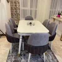 میز نهارخوری لاکپشتی پایه خراطی|میز و صندلی غذاخوری|تهران, شهرک ولیعصر جنوبی|دیوار