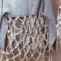 کت جین ربسه ای