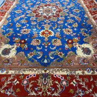 جفت ۶ متری فرش دستبافت گل ابریشم زمینه ابی|فرش|تهران, صادقیه|دیوار