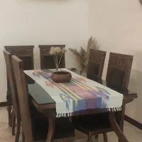 میز و صندلی نهارخوری چوبی شش نفر در شهرک سروازاد|میز و صندلی غذاخوری|تهران, آزادشهر|دیوار
