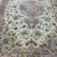 (فرش حق زاده)جفت فرش۶متری۵۰رج صادقی چله وگل ابریشم|فرش|تبریز, |دیوار
