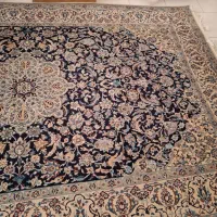 فرش دستبافت نائین ۶ متر درحد نو گل ابریشم