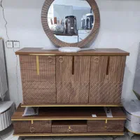 ست آینه کنسول و میز تلویزیون مدل V * اثاث مارکت|بوفه، ویترین، کنسول|سیرجان, |دیوار