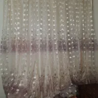 تعدادی پرده حریر و تور و پارچه پرده دوخته نشده|پرده، رانر، رومیزی|پردیس, فاز ۳|دیوار