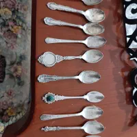 تعداد ۱۱عدد قاشق قدیمی نقره