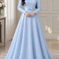 لباس مجلسی کمربند پاپیونی.